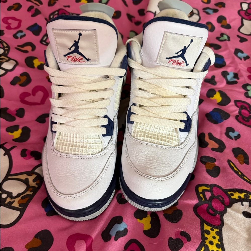 Jordan Kids Cream and Navy Sneakers